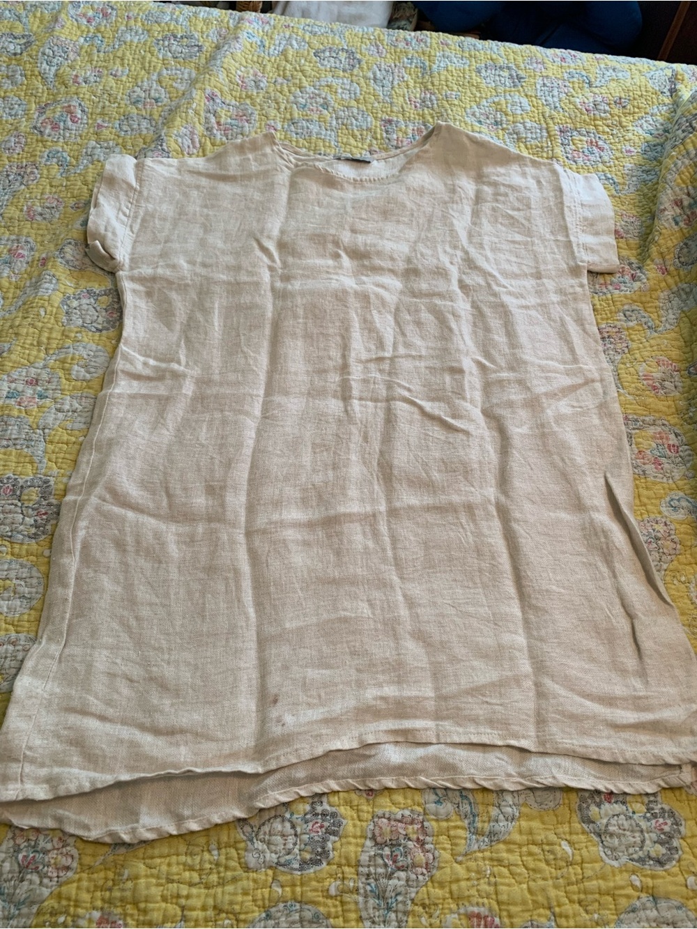 Elizabeth Suzann Georgia dress in cream linen (damaged; see listing for details)